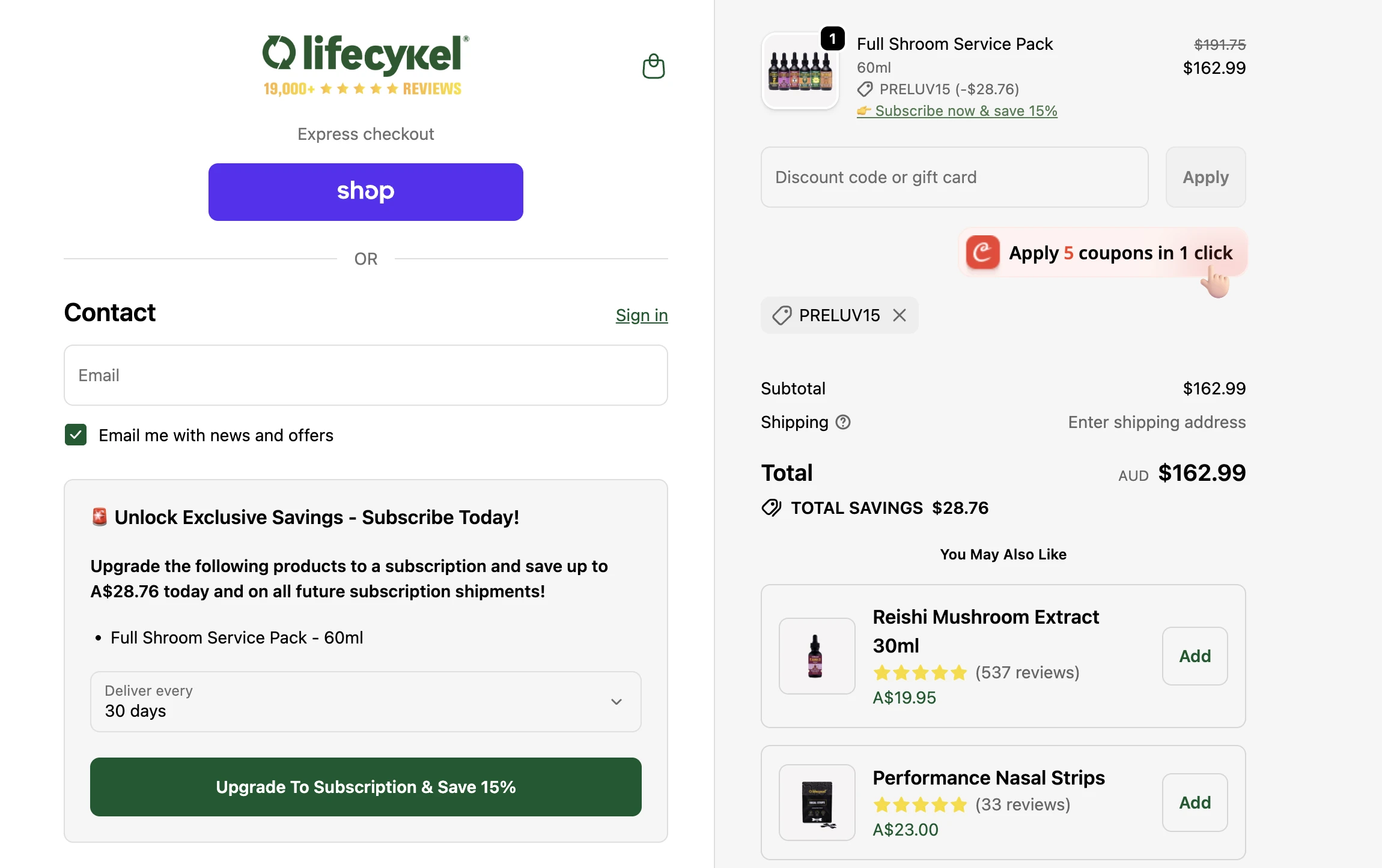 Use Discount Code PRELUV15 for 15% OFF Sitewide at lifecykel.com